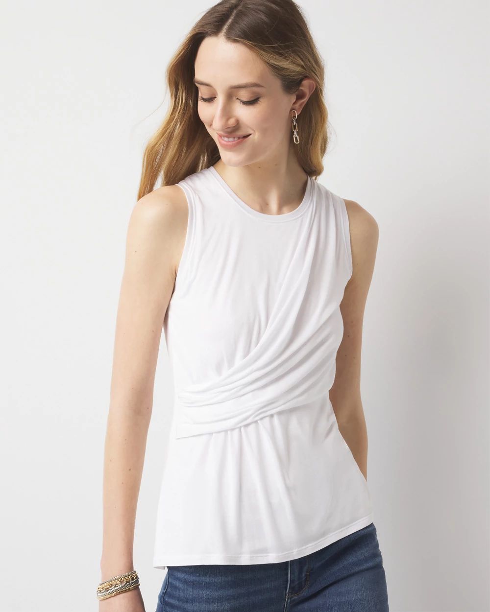 希少✨ Y's ワイズ DOT PRINT DRAPED TANK TOP M AE Sunchaser Tie-Back Babydoll Tank Top | American Eagle